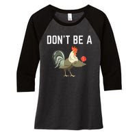 Dont Be A Sucker Funny Offensive Meaning Women's Tri-Blend 3/4-Sleeve Raglan Shirt