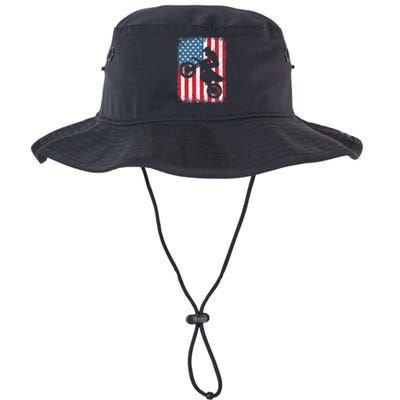 Dirt Bike American Flag Motocross Biker 4th of July Legacy Cool Fit Booney Bucket Hat