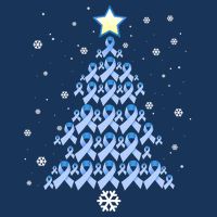 Diabetes Blue Awareness Ribbon Snowflakes Diabetic T1D Cooling Performance Long Sleeve Crew
