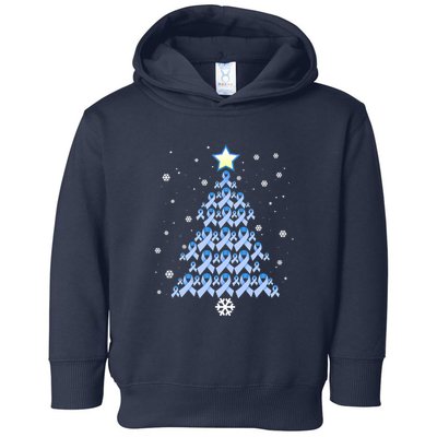 Diabetes Blue Awareness Ribbon Snowflakes Diabetic T1D Toddler Hoodie