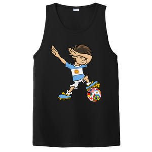 Dabbing Boy Argentina Soccer Jersey National Flag PosiCharge Competitor Tank