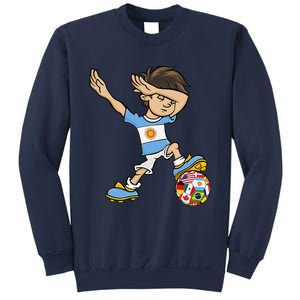 Dabbing Boy Argentina Soccer Jersey National Flag Sweatshirt