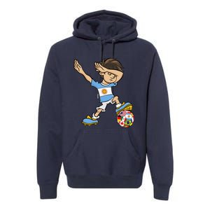 Dabbing Boy Argentina Soccer Jersey National Flag Premium Hoodie