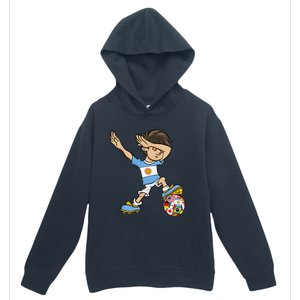 Dabbing Boy Argentina Soccer Jersey National Flag Urban Pullover Hoodie