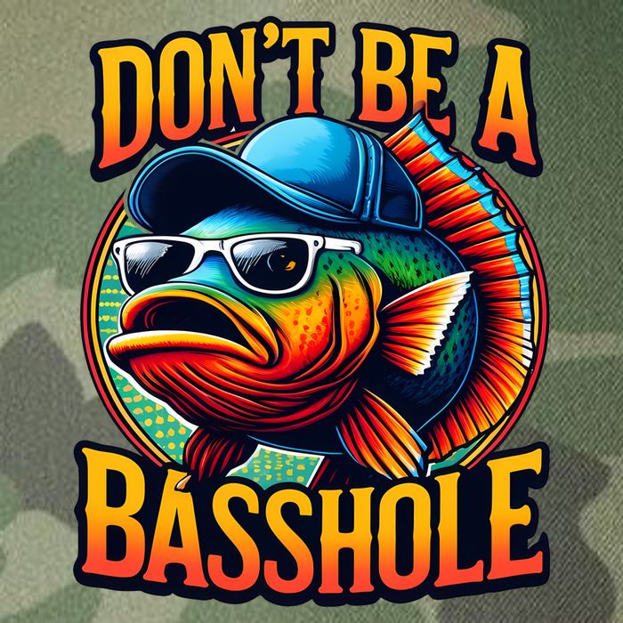 DonT Be A Basshole Funny Fish Legacy Tie Dye Trucker Hat