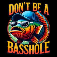 DonT Be A Basshole Funny Fish 7-Panel Snapback Hat