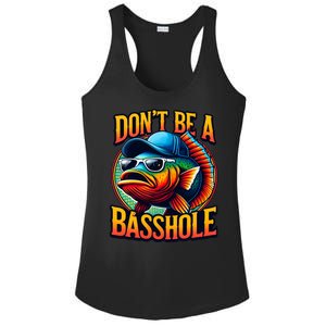 DonT Be A Basshole Funny Fish Ladies PosiCharge Competitor Racerback Tank