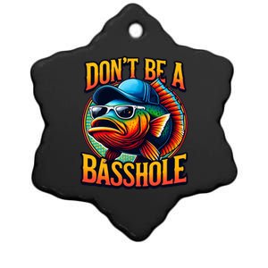 DonT Be A Basshole Funny Fish Ceramic Star Ornament