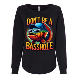 DonT Be A Basshole Funny Fish Womens California Wash Sweatshirt