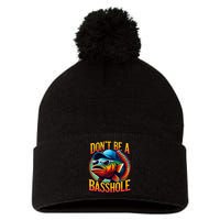 DonT Be A Basshole Funny Fish Pom Pom 12in Knit Beanie