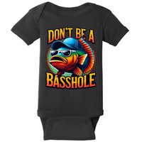 DonT Be A Basshole Funny Fish Baby Bodysuit