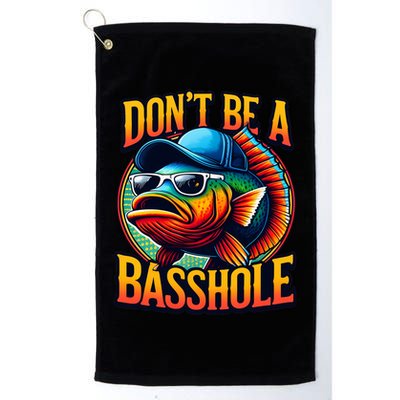 DonT Be A Basshole Funny Fish Golf Towel