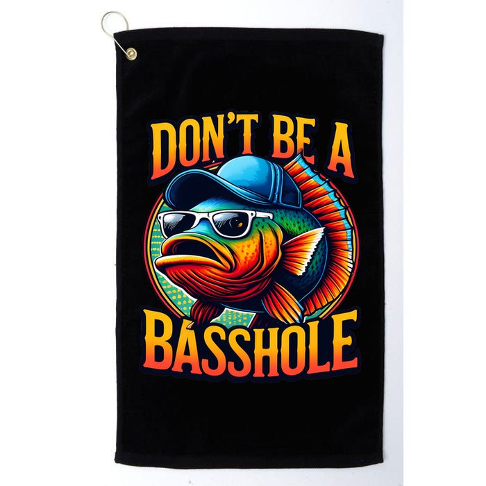 DonT Be A Basshole Funny Fish Golf Towel