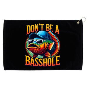 DonT Be A Basshole Funny Fish Grommeted Golf Towel