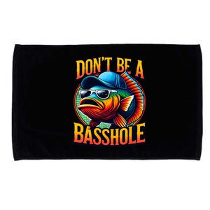 DonT Be A Basshole Funny Fish Microfiber Hand Towel