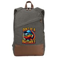 DonT Be A Basshole Funny Fish Cotton Canvas Backpack
