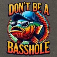 DonT Be A Basshole Funny Fish Cotton Canvas Backpack