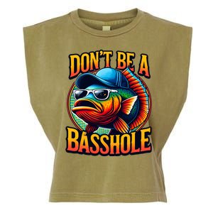 DonT Be A Basshole Funny Fish Garment-Dyed Women's Muscle Tee