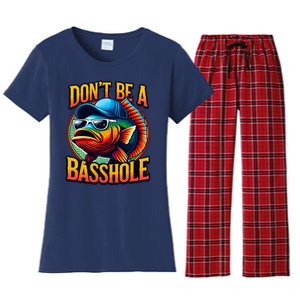 DonT Be A Basshole Funny Fish Women's Flannel Pajama Set