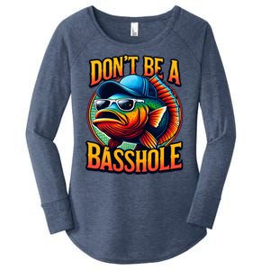 DonT Be A Basshole Funny Fish Women's Perfect Tri Tunic Long Sleeve Shirt