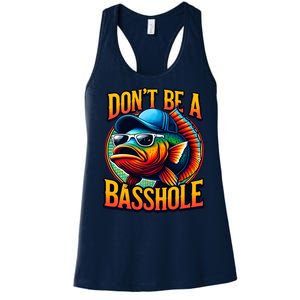 DonT Be A Basshole Funny Fish Women's Racerback Tank