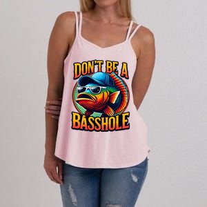 DonT Be A Basshole Funny Fish Women's Strappy Tank