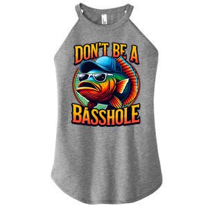 DonT Be A Basshole Funny Fish Women's Perfect Tri Rocker Tank