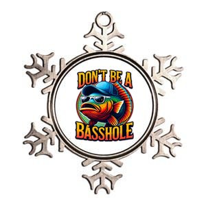 DonT Be A Basshole Funny Fish Metallic Star Ornament