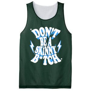 Don't Be A Skinny Bitch Funny Gymer Fitness Gym Mesh Reversible Basketball Jersey Tank