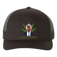 Dank Brandon Anti Biden Marijuana American US Flag Cannabis Yupoong Adult 5-Panel Trucker Hat