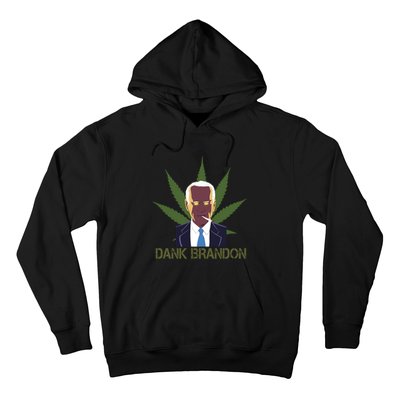 Dank Brandon Anti Biden Marijuana American US Flag Cannabis Hoodie