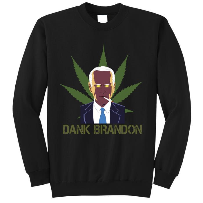 Dank Brandon Anti Biden Marijuana American US Flag Cannabis Sweatshirt