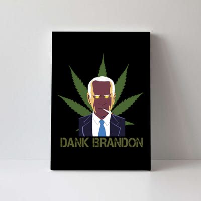 Dank Brandon Anti Biden Marijuana American US Flag Cannabis Canvas