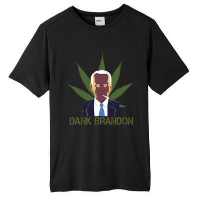 Dank Brandon Anti Biden Marijuana American US Flag Cannabis Tall Fusion ChromaSoft Performance T-Shirt