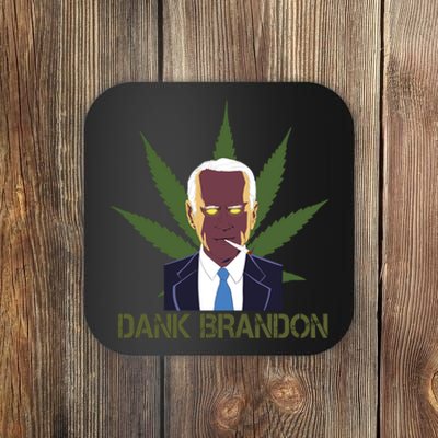 Dank Brandon Anti Biden Marijuana American US Flag Cannabis Coaster