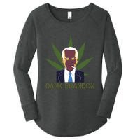 Dank Brandon Anti Biden Marijuana American US Flag Cannabis Women's Perfect Tri Tunic Long Sleeve Shirt