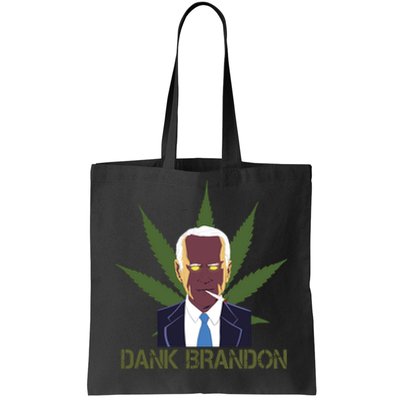 Dank Brandon Anti Biden Marijuana American US Flag Cannabis Tote Bag