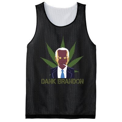 Dank Brandon Anti Biden Marijuana American US Flag Cannabis Mesh Reversible Basketball Jersey Tank