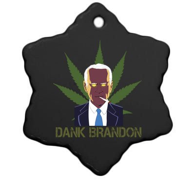 Dank Brandon Anti Biden Marijuana American US Flag Cannabis Ceramic Star Ornament