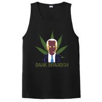 Dank Brandon Anti Biden Marijuana American US Flag Cannabis PosiCharge Competitor Tank