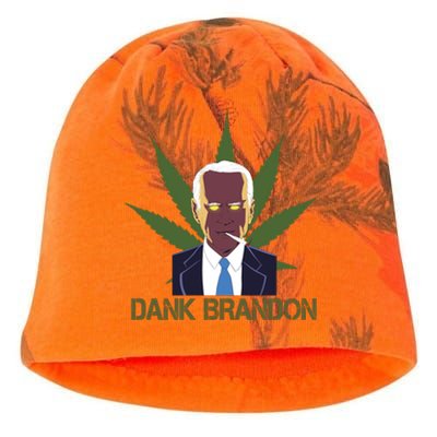 Dank Brandon Anti Biden Marijuana American US Flag Cannabis Kati - Camo Knit Beanie