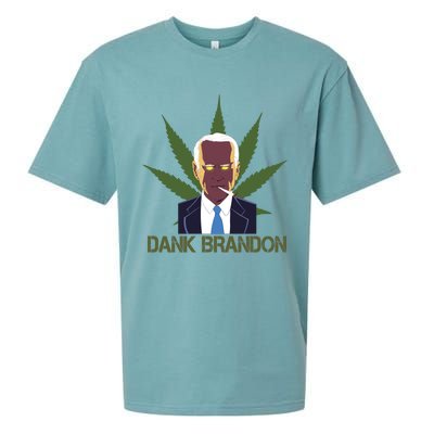 Dank Brandon Anti Biden Marijuana American US Flag Cannabis Sueded Cloud Jersey T-Shirt