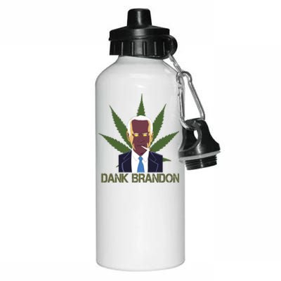 Dank Brandon Anti Biden Marijuana American US Flag Cannabis Aluminum Water Bottle