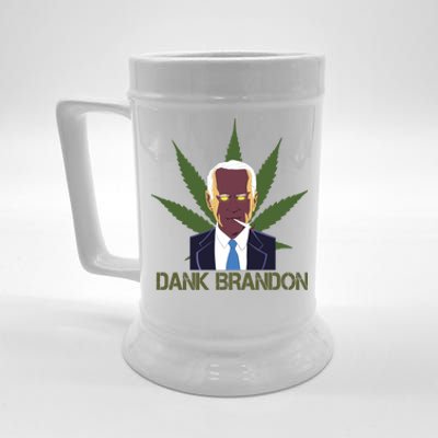 Dank Brandon Anti Biden Marijuana American US Flag Cannabis Beer Stein