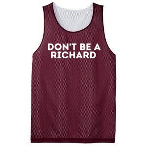 Don't Be A Richard Funny Saying Mesh Reversible Basketball Jersey Tank