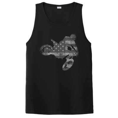 Dirt Bike American Flag Motocross Enduro PosiCharge Competitor Tank