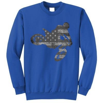 Dirt Bike American Flag Motocross Enduro Sweatshirt