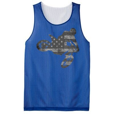 Dirt Bike American Flag Motocross Enduro Mesh Reversible Basketball Jersey Tank