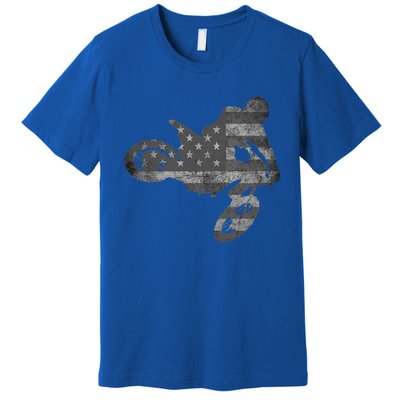 Dirt Bike American Flag Motocross Enduro Premium T-Shirt