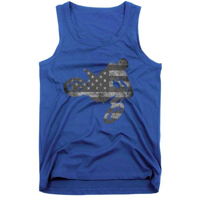 Dirt Bike American Flag Motocross Enduro Tank Top